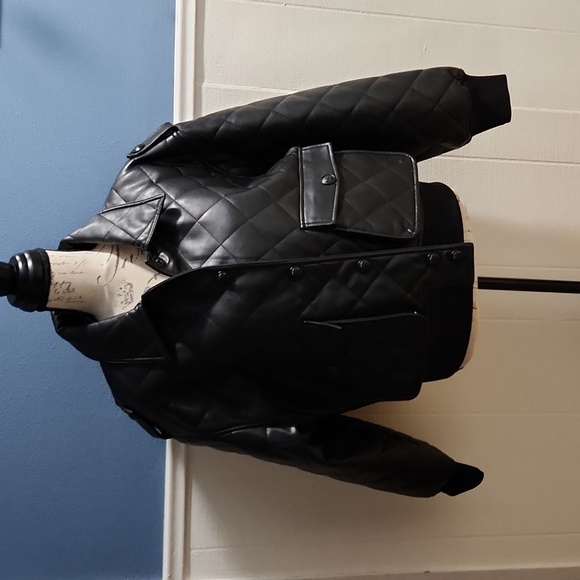 REBECCA MINKOFFQuilted Vegan Leather Bomber Jacket brand new - Picture 7 of 14